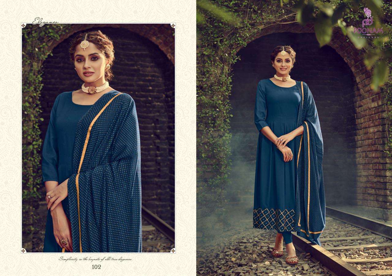 Poonam Presents  Kiara  Long Kurti With Dupatta Collection