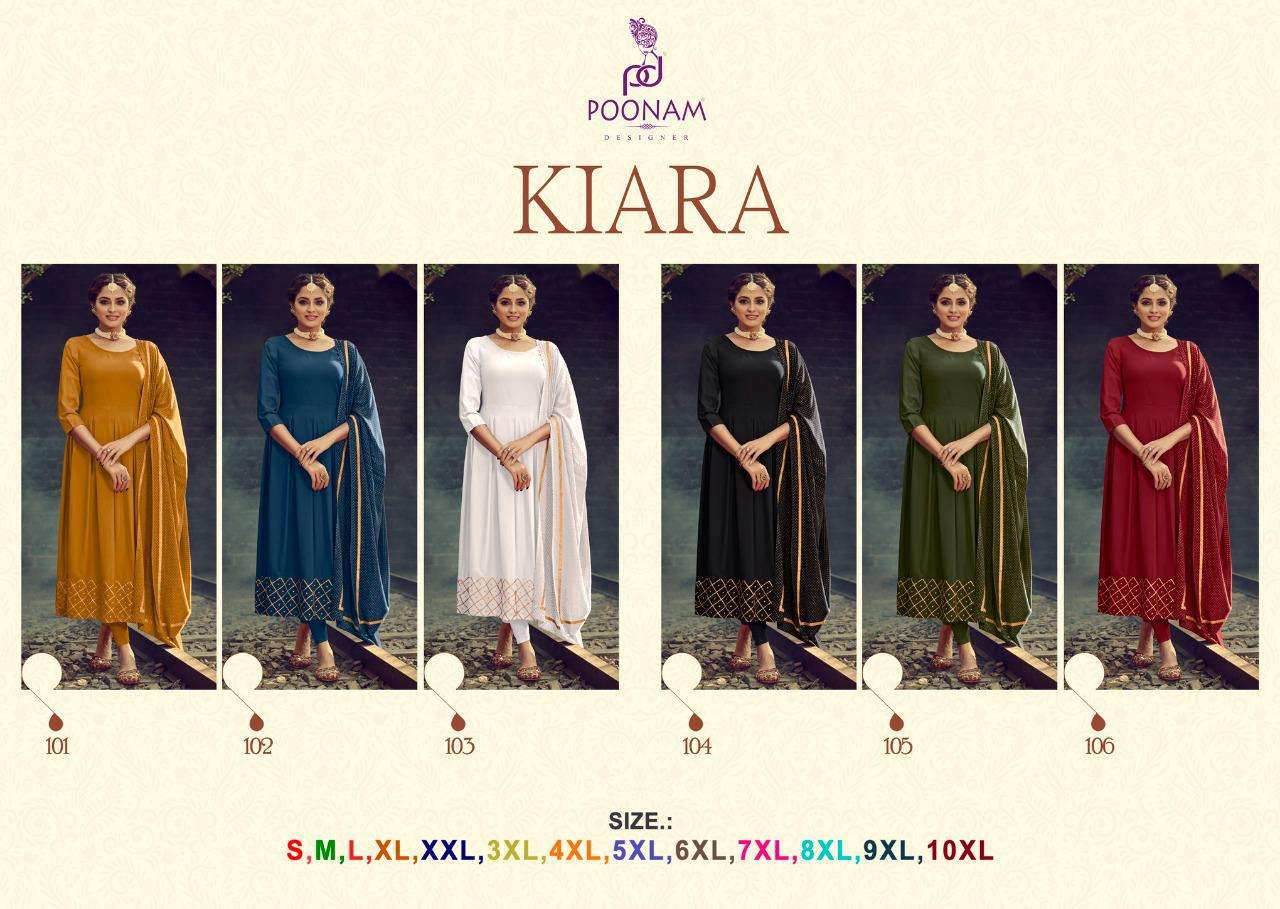 Poonam Presents  Kiara  Long Kurti With Dupatta Collection