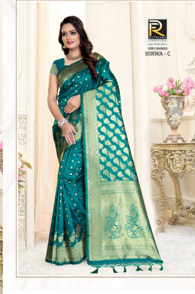 Ranjna Presents Hirwa Festive Wear Sarees Collection
