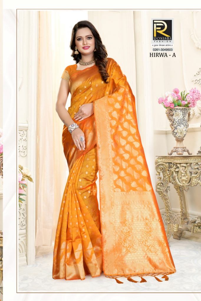 Ranjna Presents Hirwa Festive Wear Sarees Collection