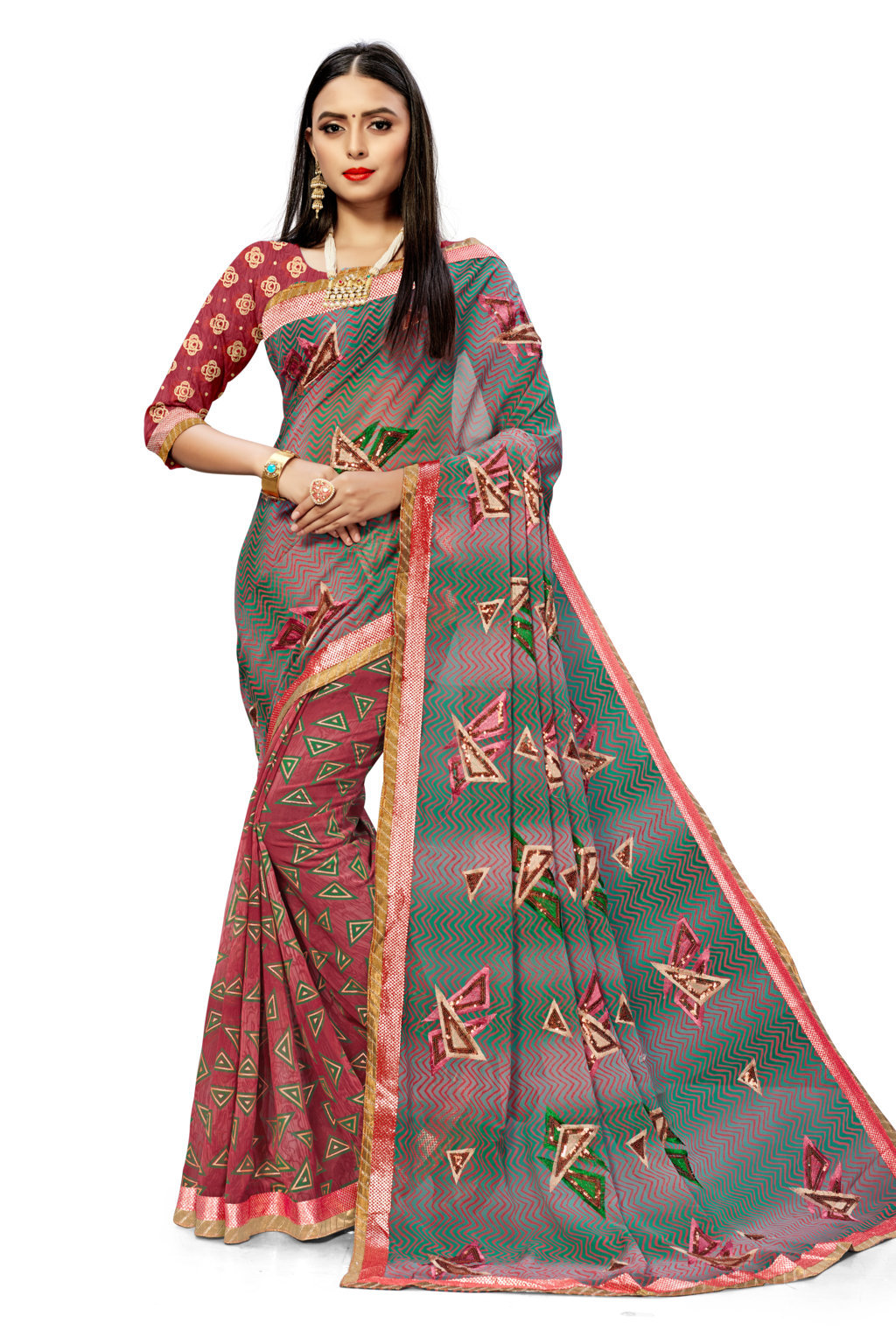 Sangam Presents Daisy Georgette Designer Sarees
