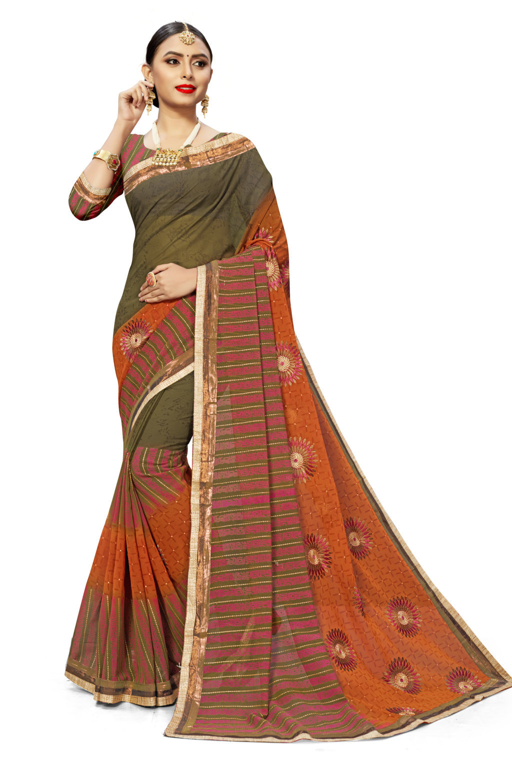Sangam Presents Daisy Georgette Designer Sarees