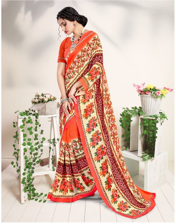 Sangam  Presents Rose Valley Printed  Sarees Collection