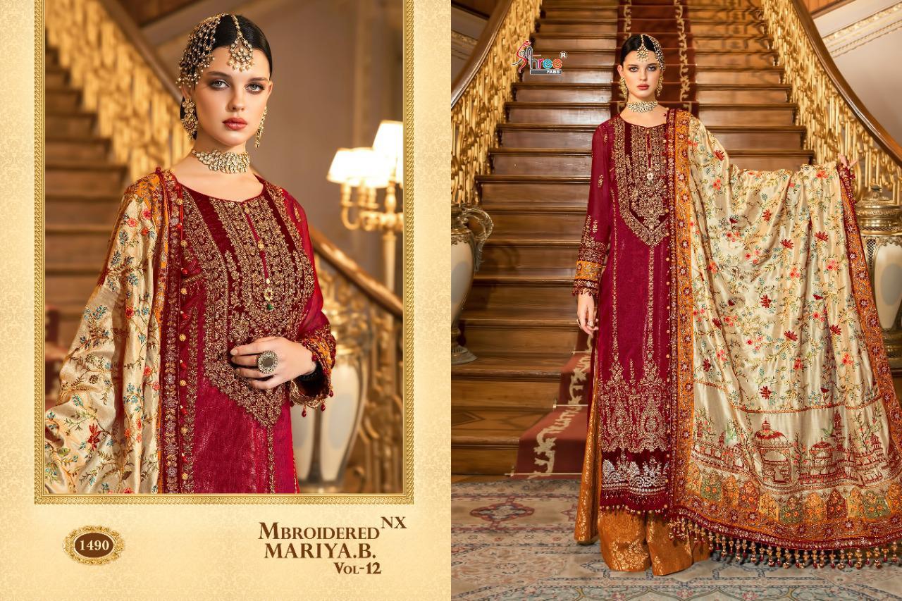 Shree Presents Mbroidered Mariya B Vol 12 Nx Pakistani Salwar Suit