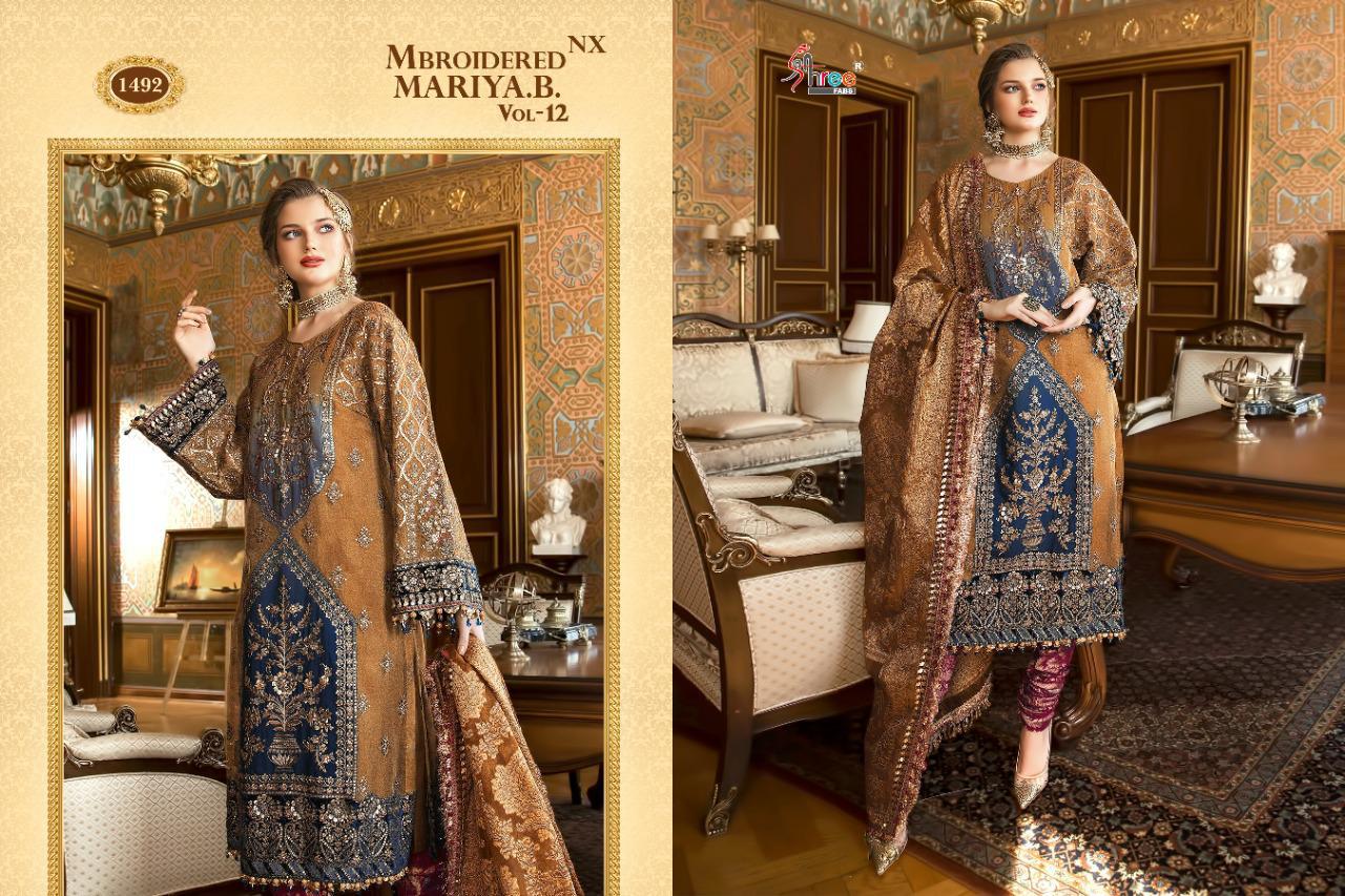 Shree Presents Mbroidered Mariya B Vol 12 Nx Pakistani Salwar Suit