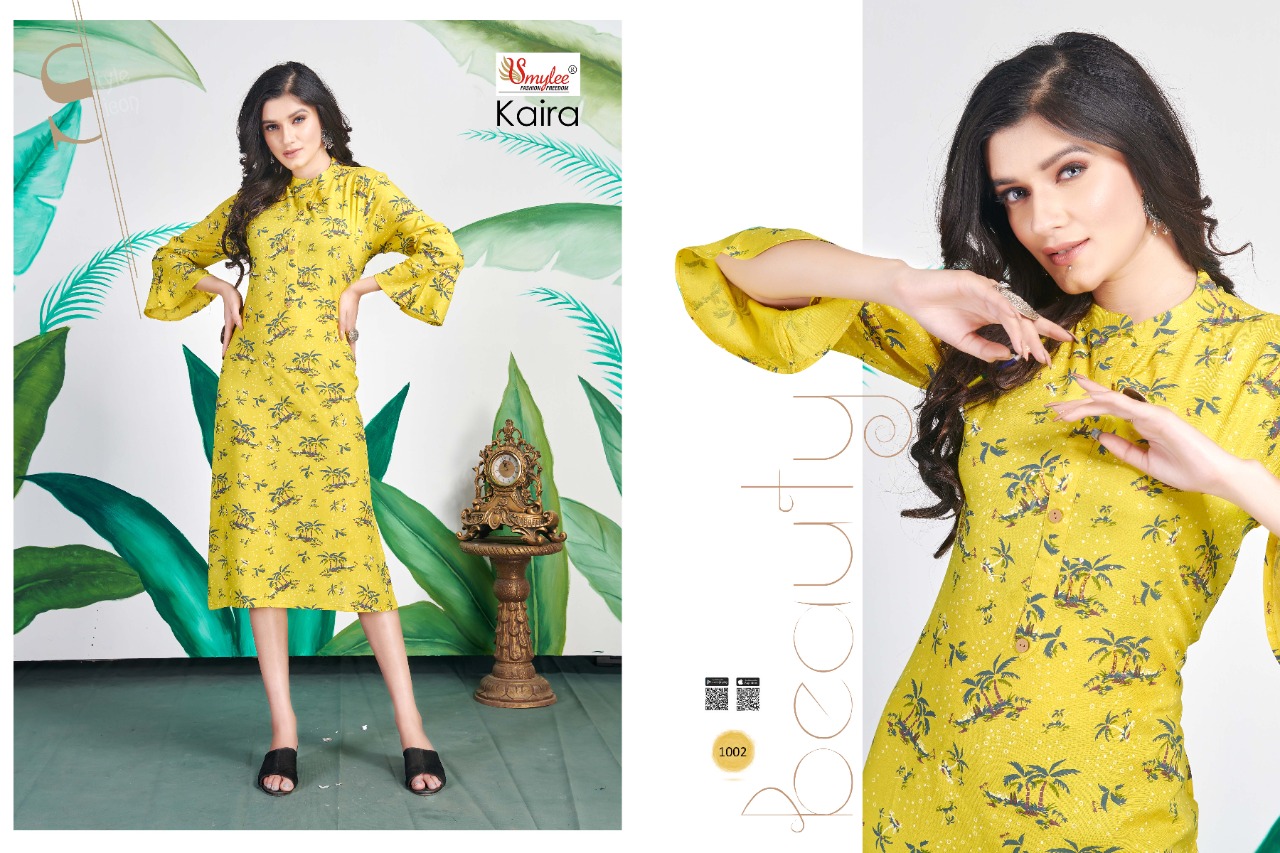 Smylee  Presents  Kaira Regular Wear  Kurtis Collection