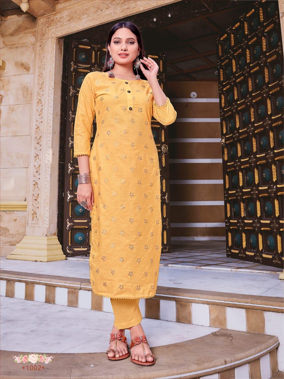Syasii Presents  Rosemeen Vol 1 Straight Kurti With Bottom Collection