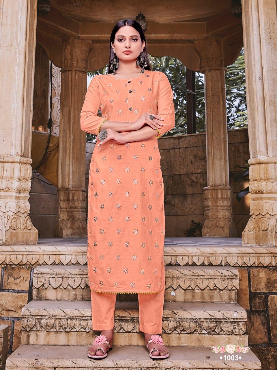 Syasii Presents  Rosemeen Vol 1 Straight Kurti With Bottom Collection