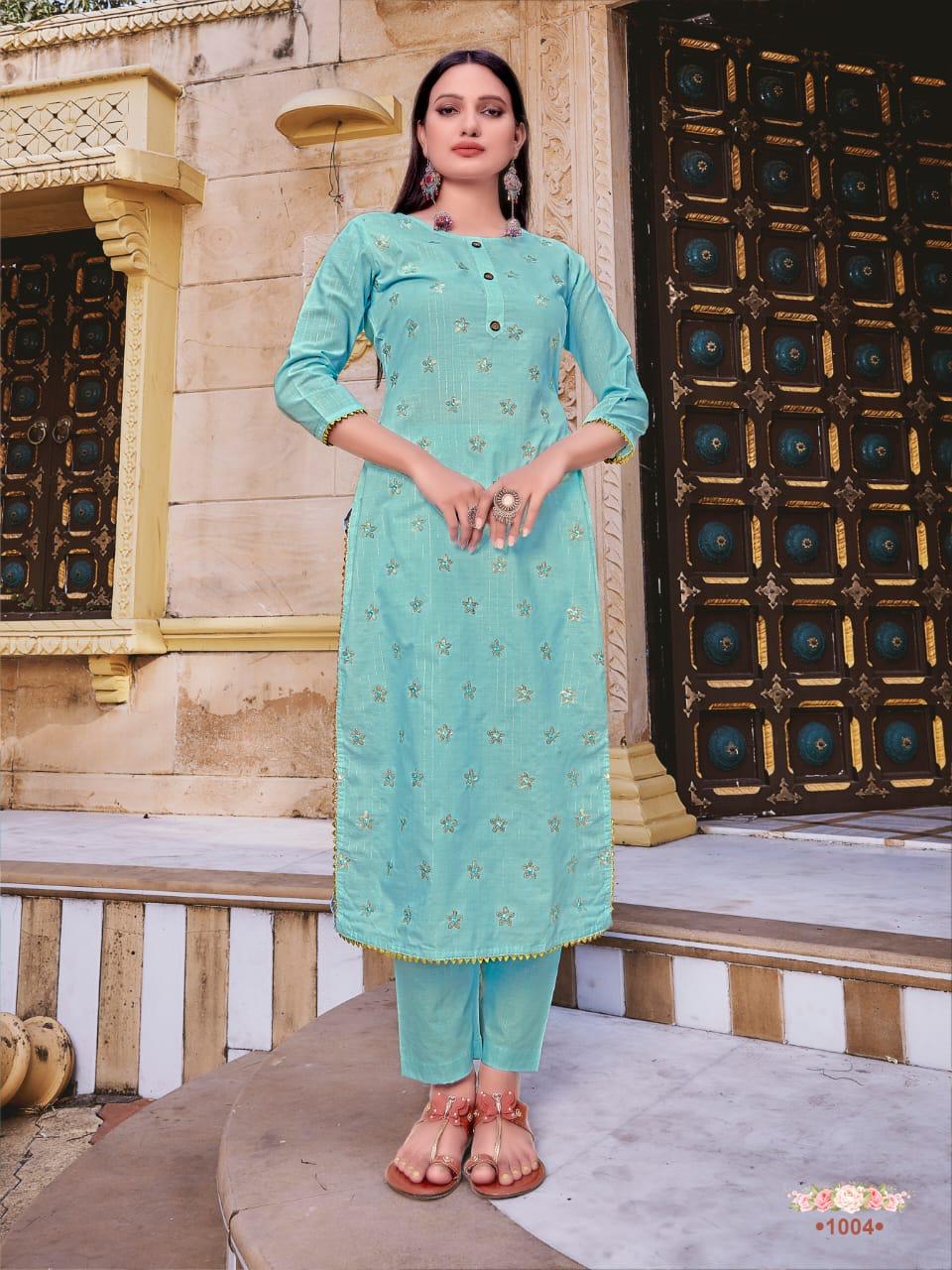 Syasii Presents  Rosemeen Vol 1 Straight Kurti With Bottom Collection