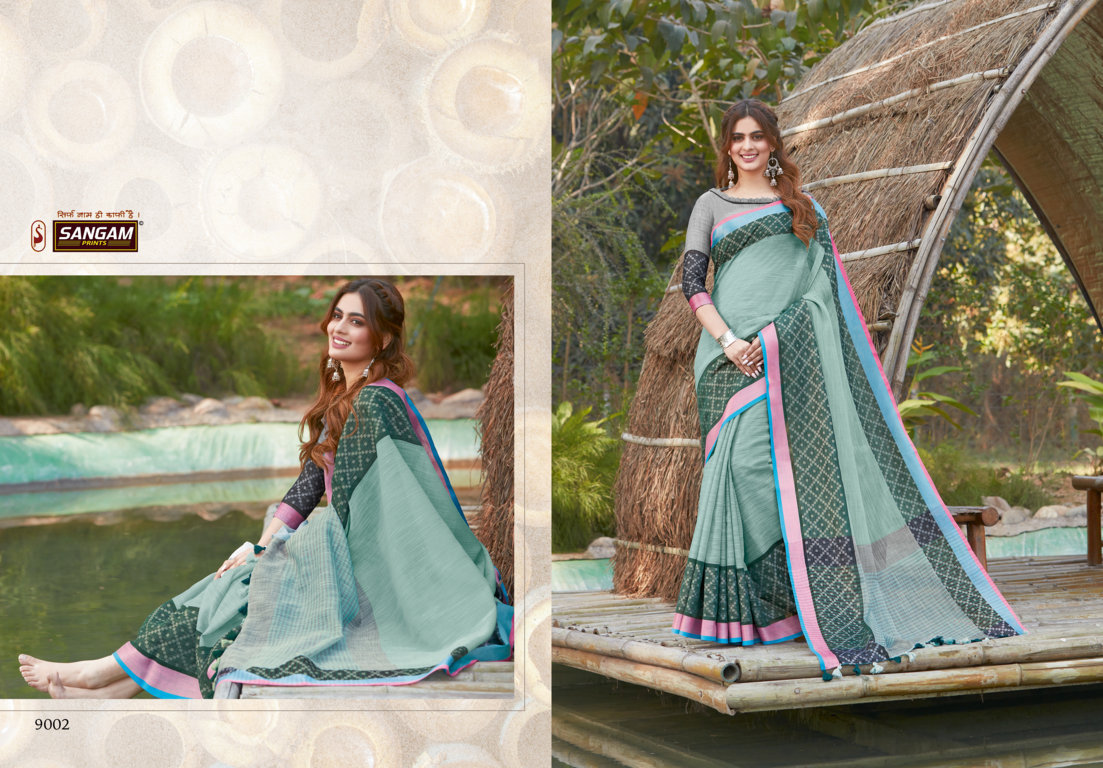 Sangam Presents Carma Linen Cotton Sarees