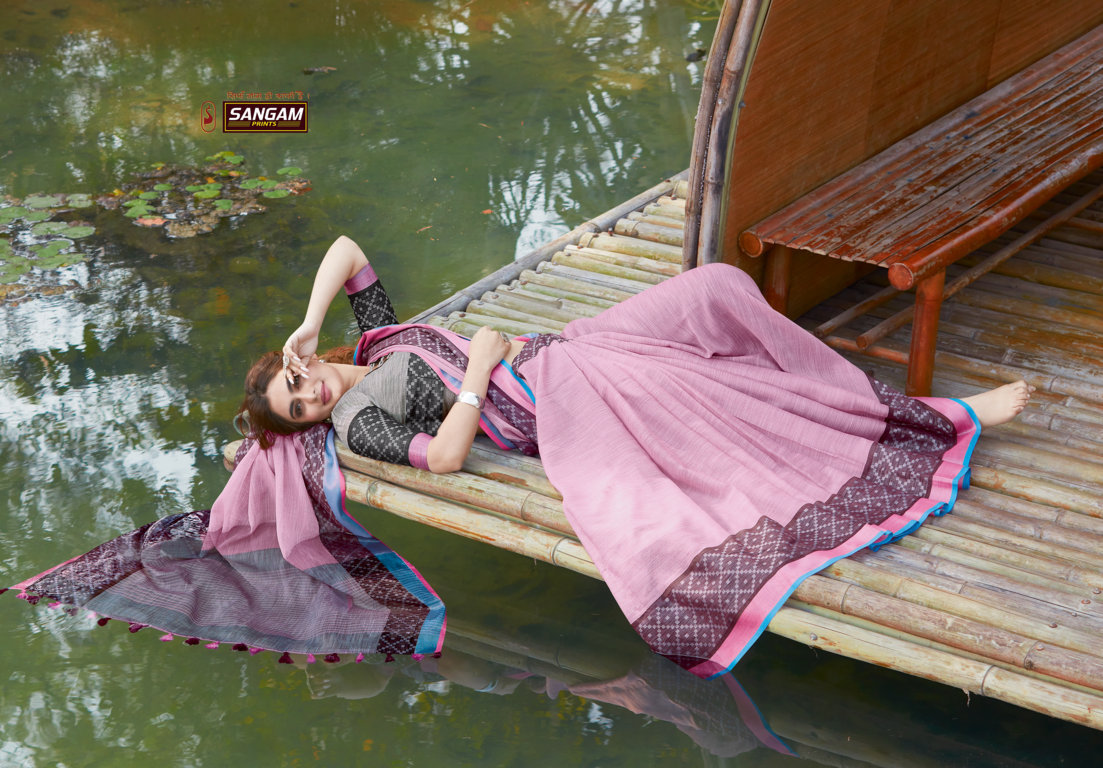 Sangam Presents Carma Linen Cotton Sarees