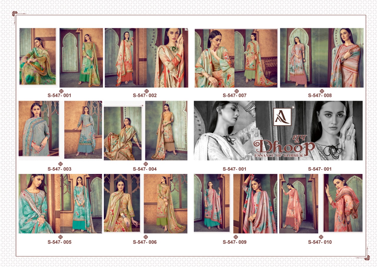 Alok  Presents Dhoop  Designer Dress Material Collection