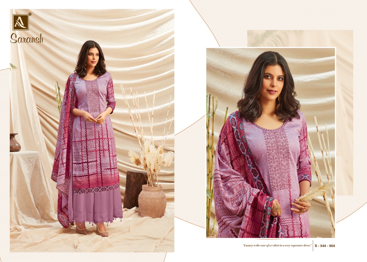 Alok Presents Saransh   Designer Dress Material Collection