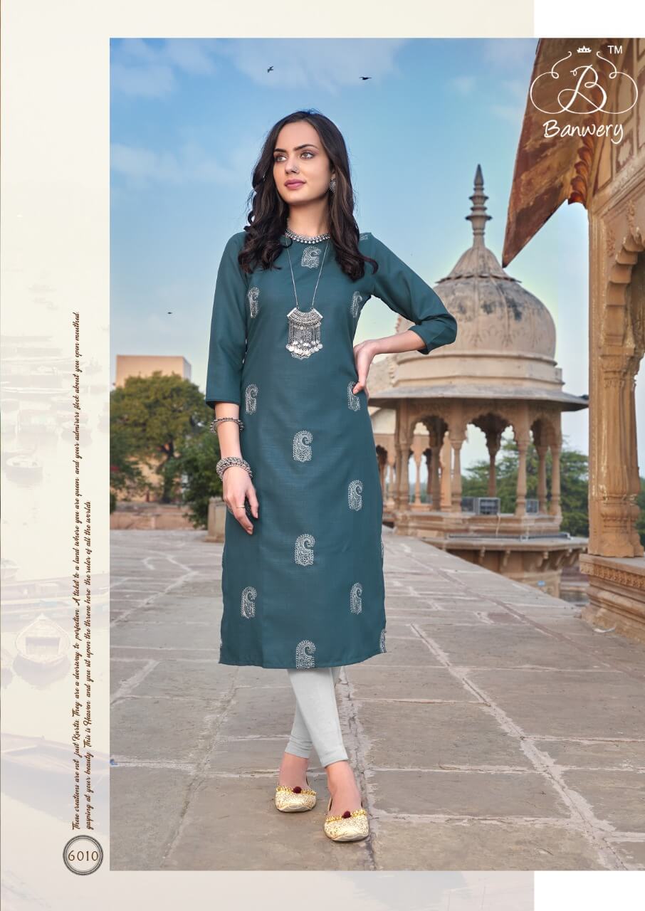 Banwery  Presents Blend  Vol  6  Casual Wear Printed Kurti Collection