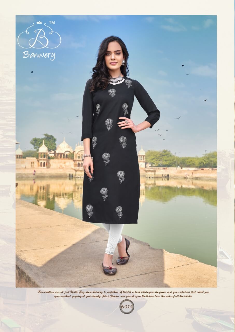 Banwery  Presents Blend  Vol  6  Casual Wear Printed Kurti Collection