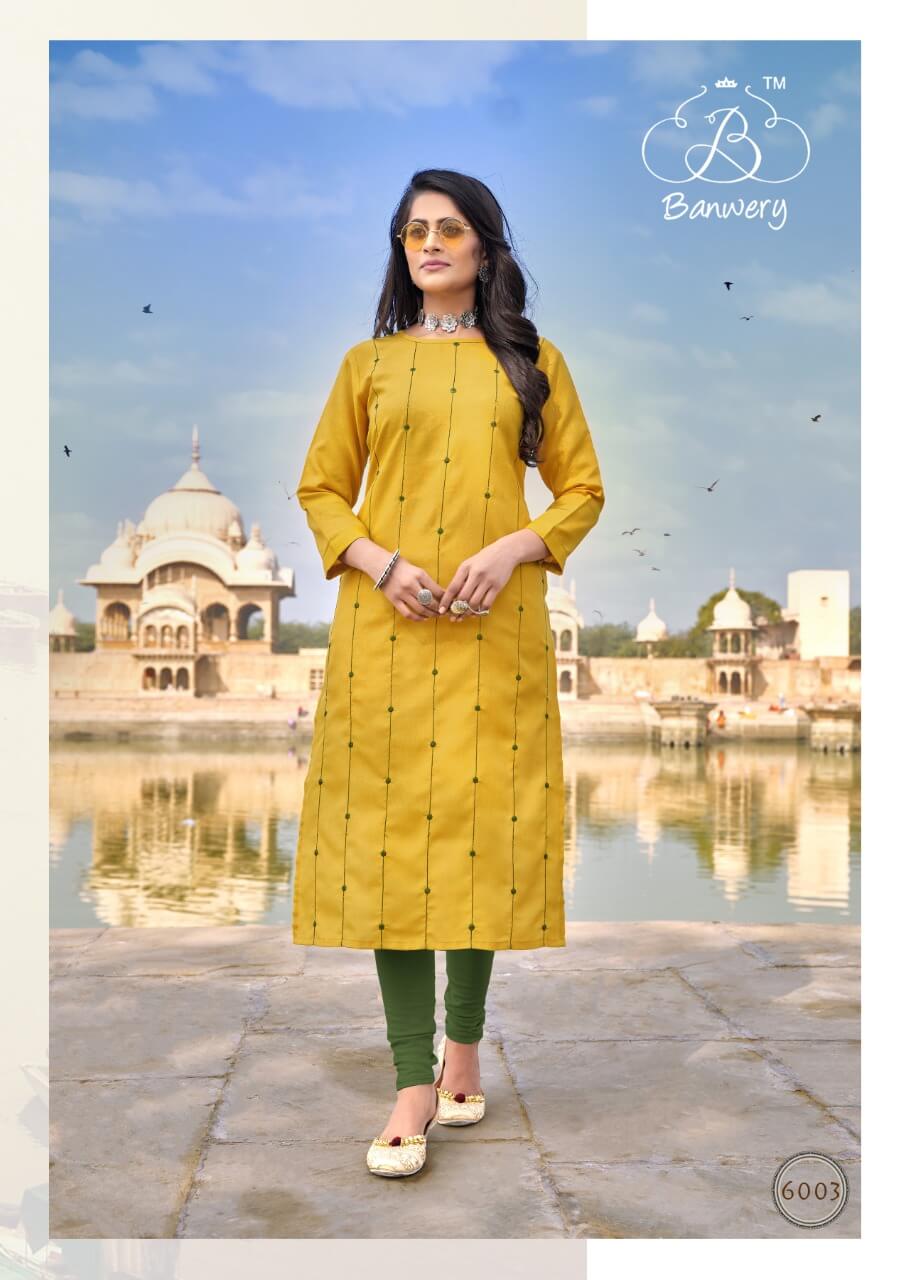 Banwery  Presents Blend  Vol  6  Casual Wear Printed Kurti Collection