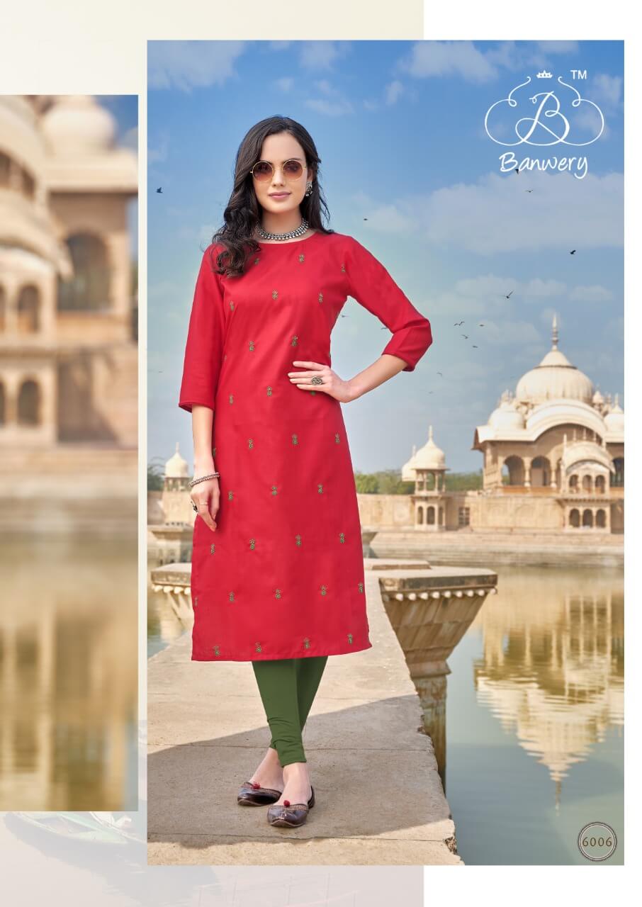 Banwery  Presents Blend  Vol  6  Casual Wear Printed Kurti Collection