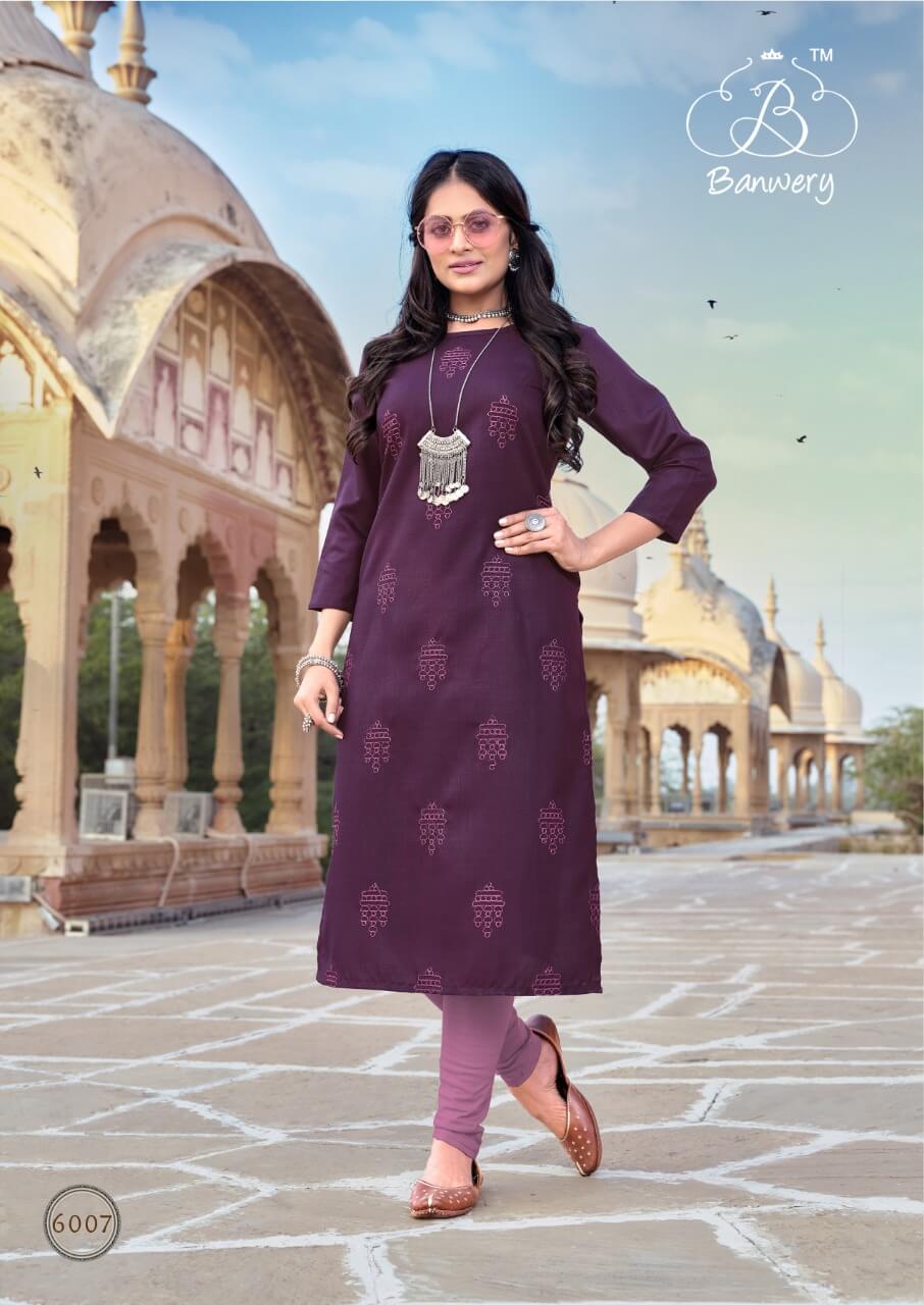 Banwery  Presents Blend  Vol  6  Casual Wear Printed Kurti Collection