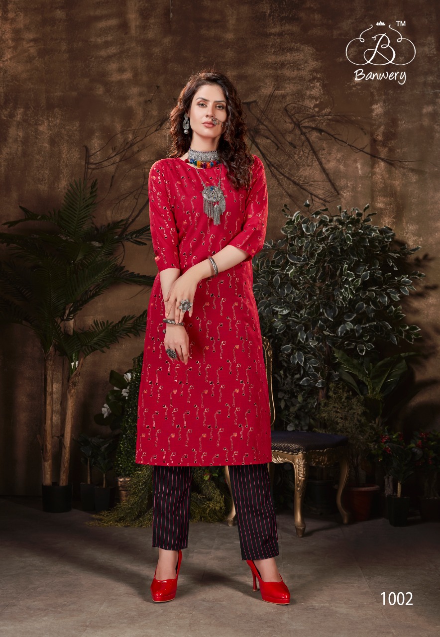 Banwery Presents  Bell Bottam  Kurti With Bottom Collection
