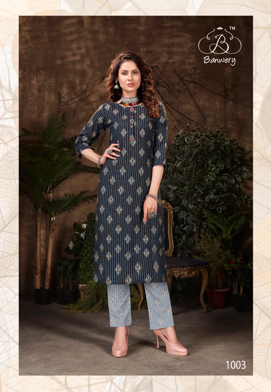 Banwery Presents  Bell Bottam  Kurti With Bottom Collection
