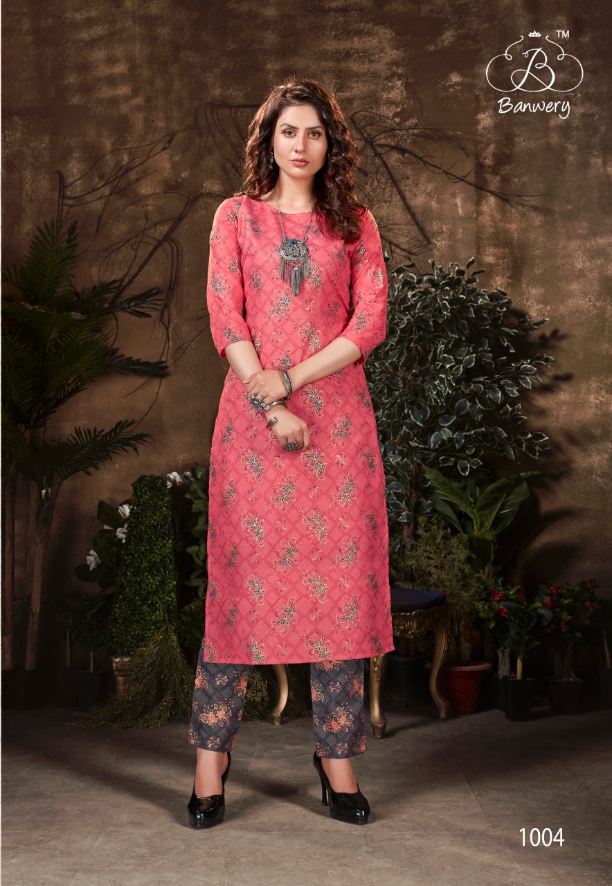 Banwery Presents  Bell Bottam  Kurti With Bottom Collection