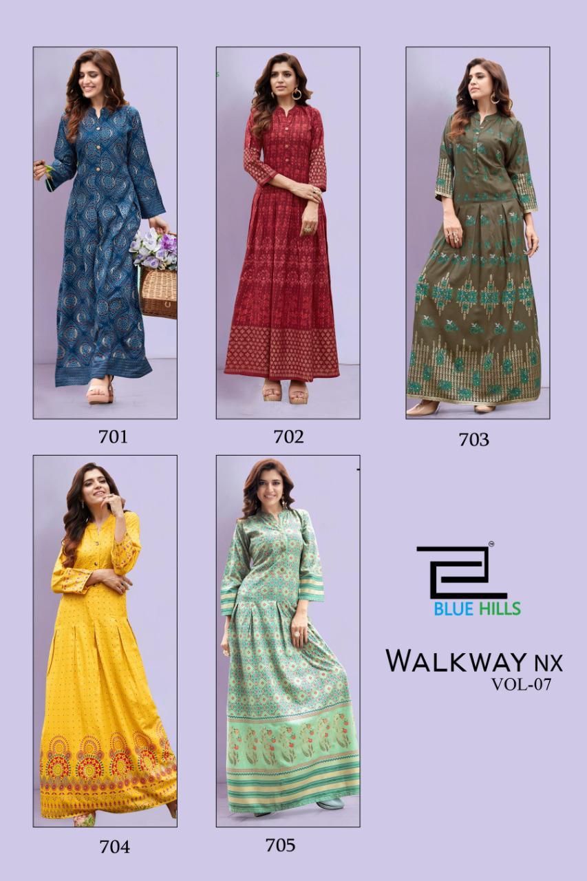 Blue Hills Launching Walkway Nx 7  Designer Long Kurti Collection