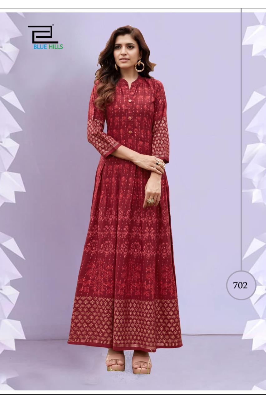 Blue Hills Launching Walkway Nx 7  Designer Long Kurti Collection
