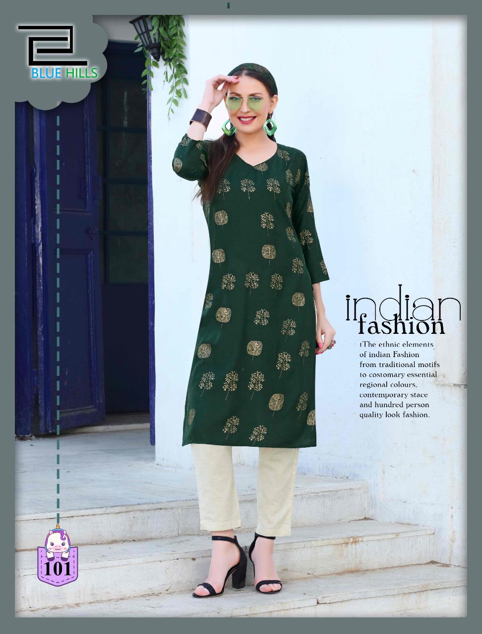 Blue Hills Presents  Divine  Vol 1   Designer Kurtis Collection