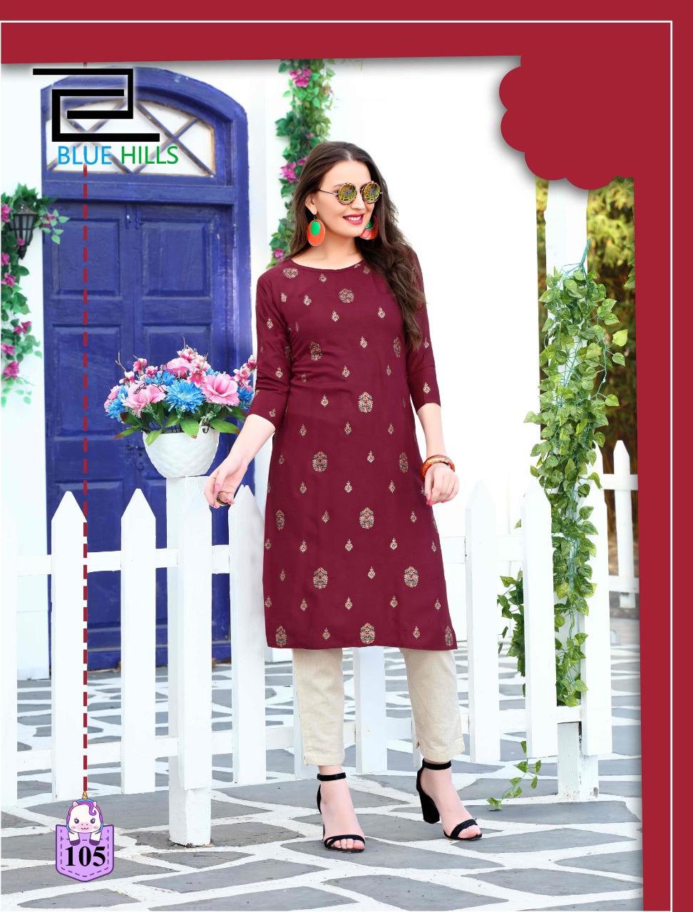 Blue Hills Presents  Divine  Vol 1   Designer Kurtis Collection