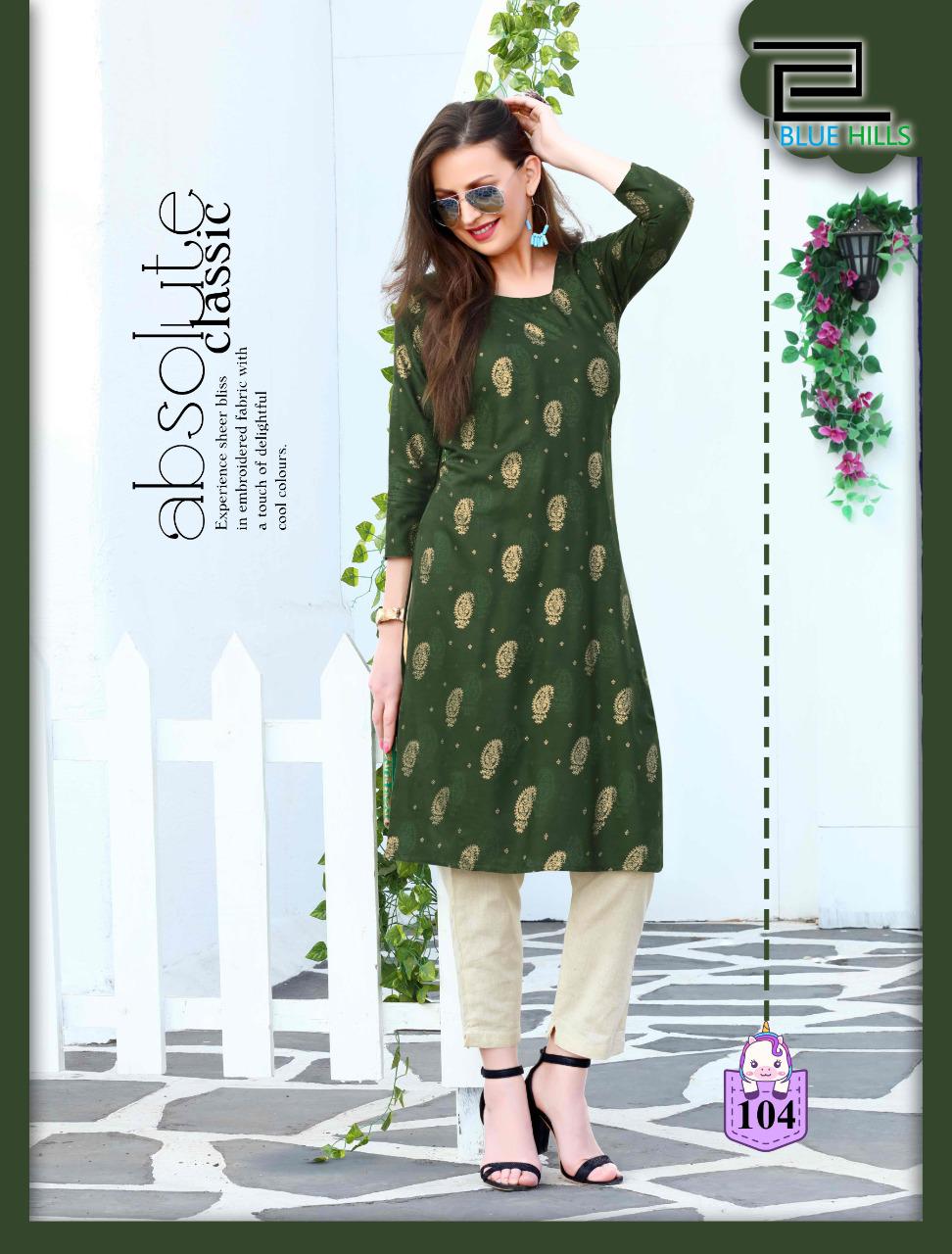 Blue Hills Presents  Divine  Vol 1   Designer Kurtis Collection
