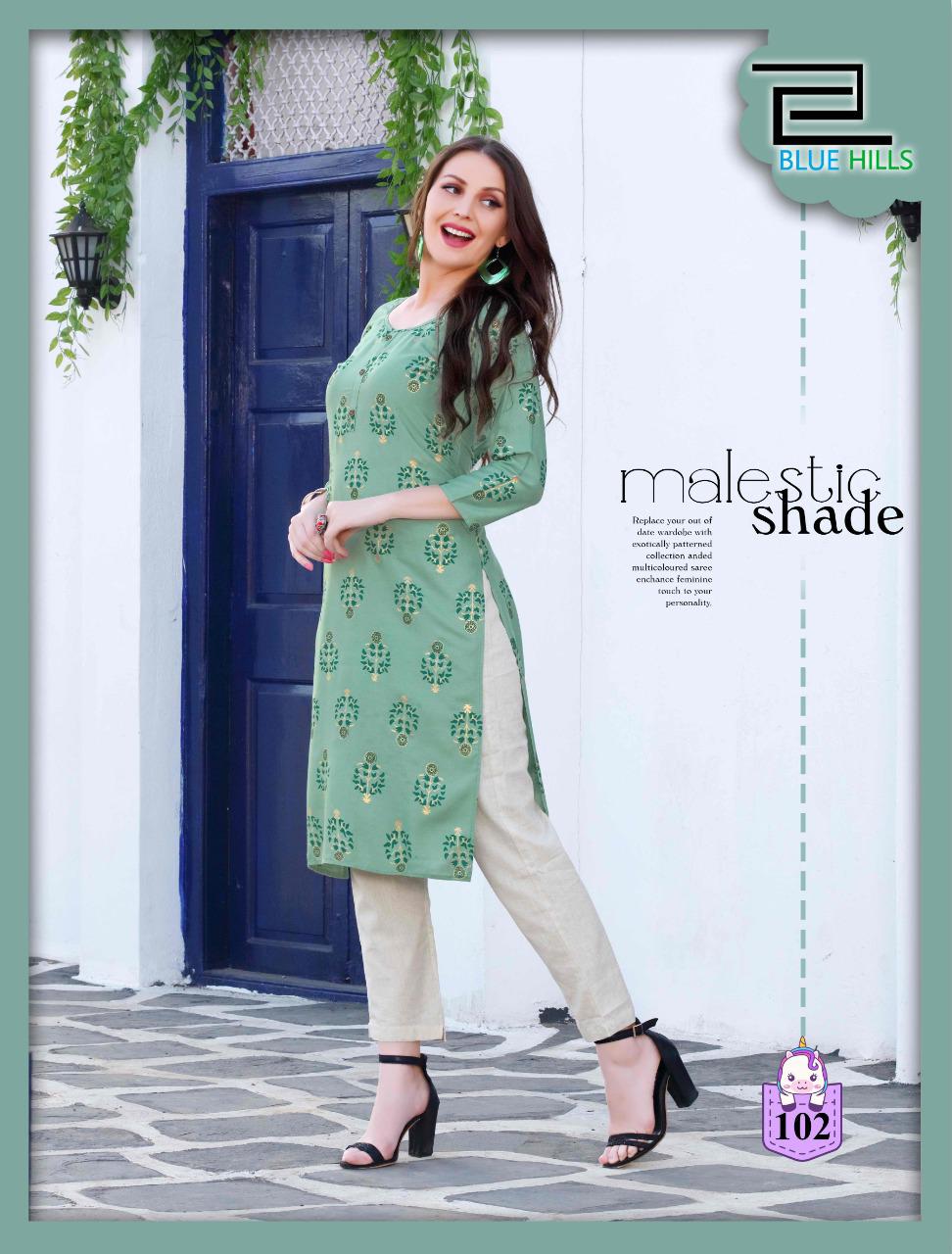 Blue Hills Presents  Divine  Vol 1   Designer Kurtis Collection