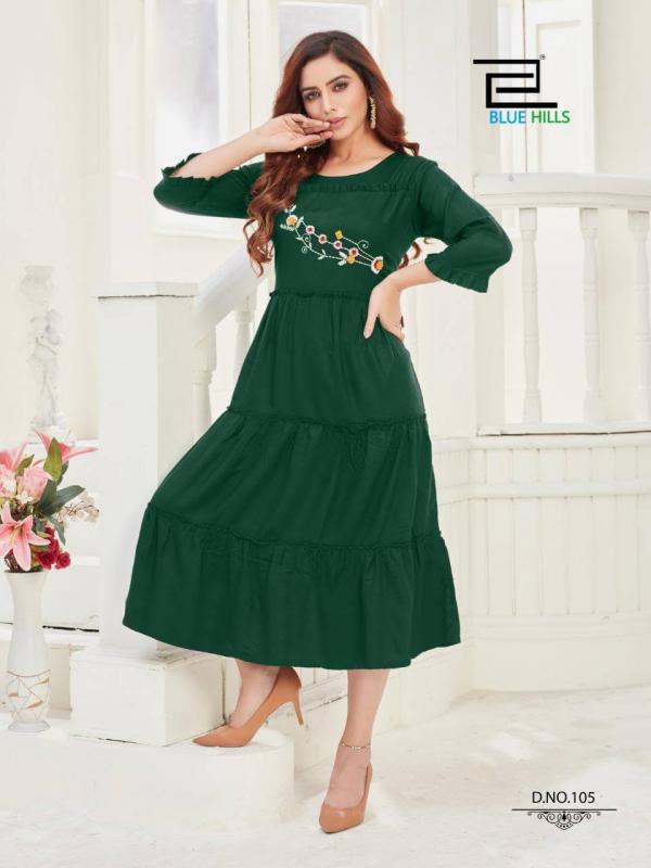 Blue Hills Presents  Mohini Vol  1  Designer Long Kurtis Collection