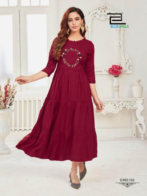 Blue Hills Presents  Mohini Vol  1  Designer Long Kurtis Collection