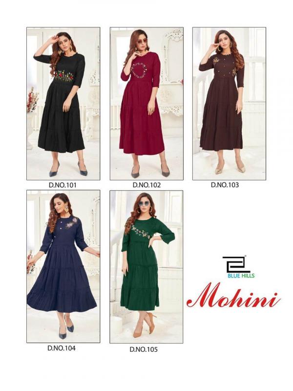 Blue Hills Presents  Mohini Vol  1  Designer Long Kurtis Collection