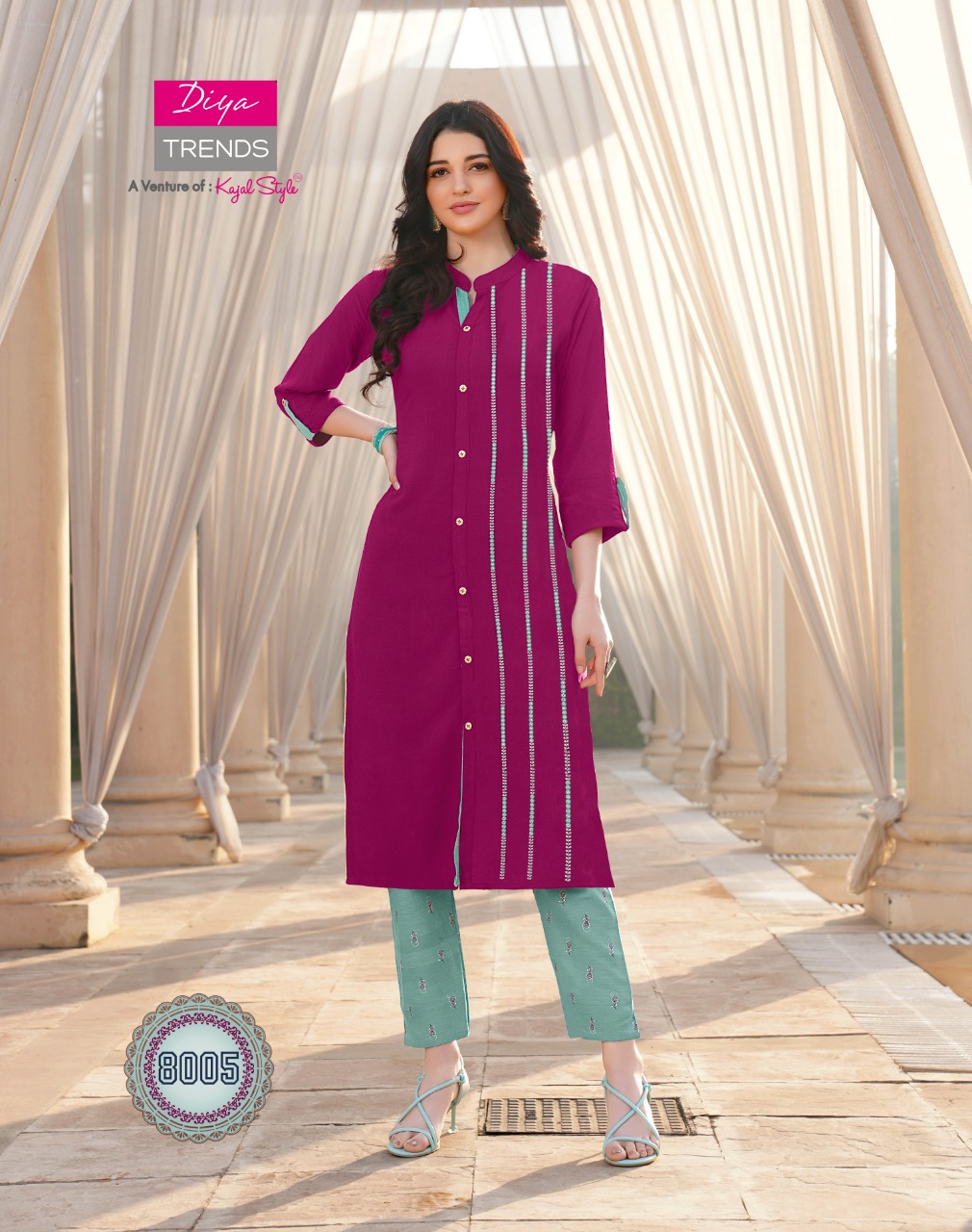 Diya Trends Presents Bibas Vol  8 Kurti With Bottom Collection