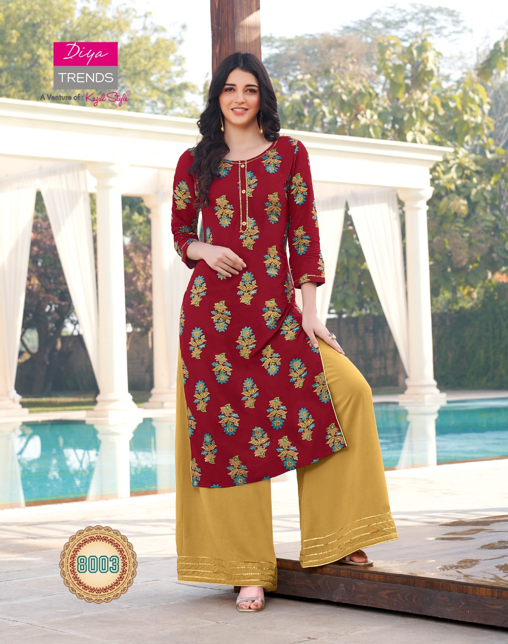 Diya Trends Presents Bibas Vol  8 Kurti With Bottom Collection