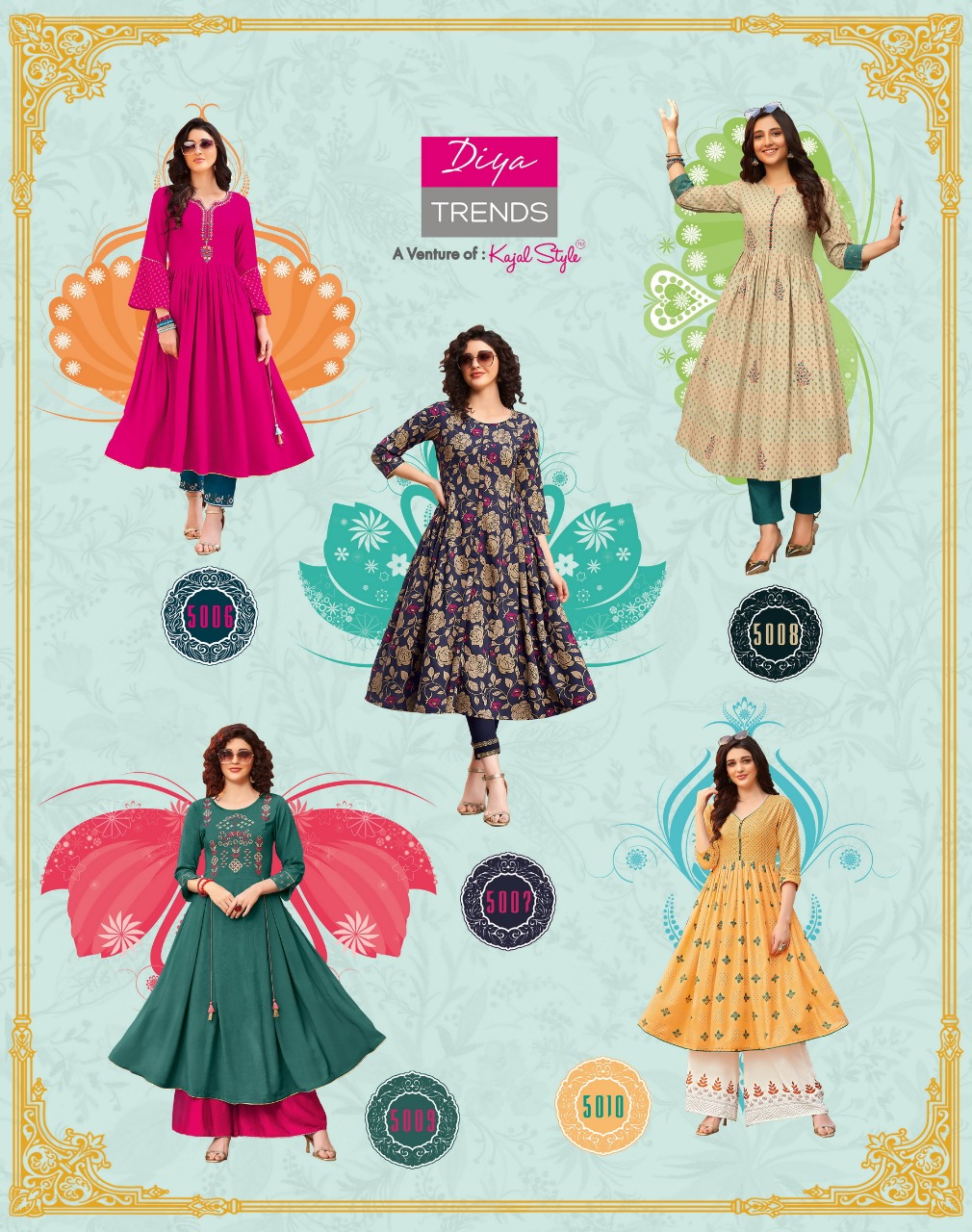 Diya Trends  Presents Ethnicity  Vol  5  Long Kurtis Collection