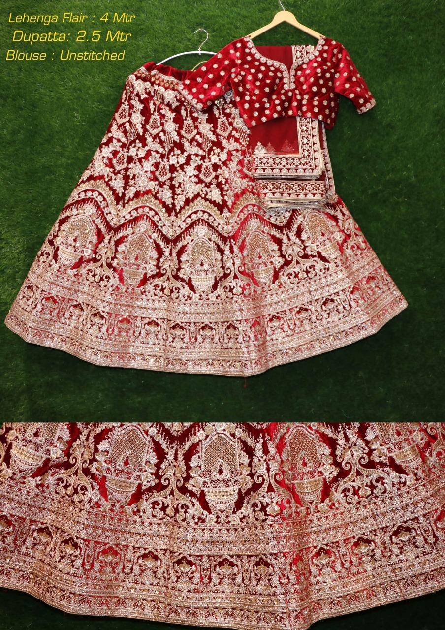 Fc Presents  Series 1805 Designer Wedding Wear Velvet Lehenga Collection