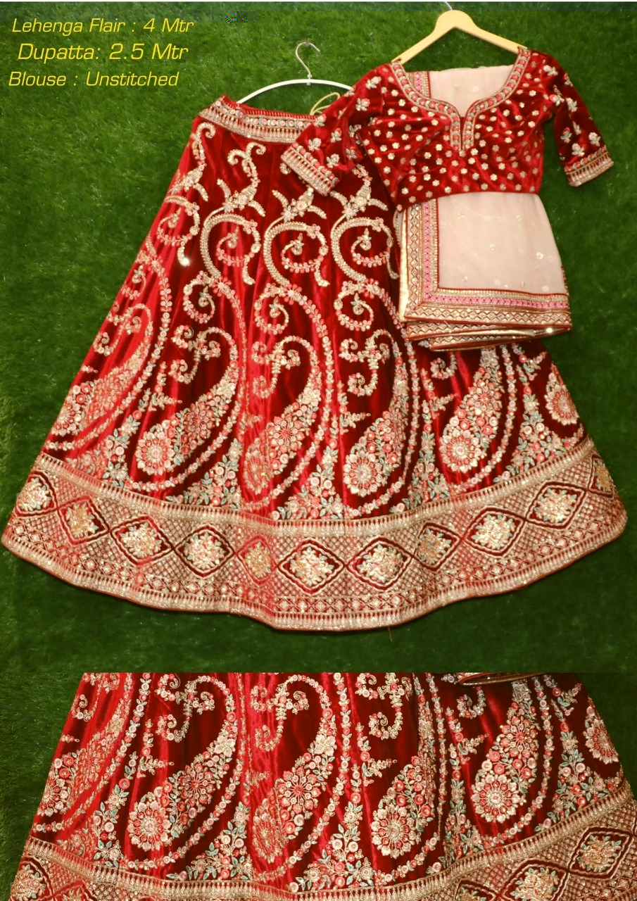 Fc Presents  Series 1806 Designer Wedding Wear Velvet Lehenga Collection