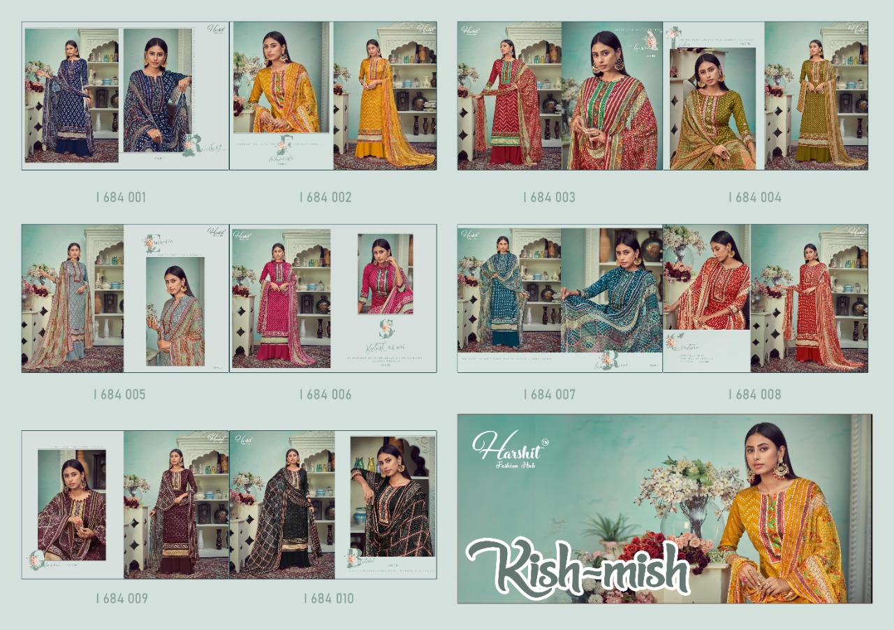Harshit  Presents Kishmish  Designer Dress Material