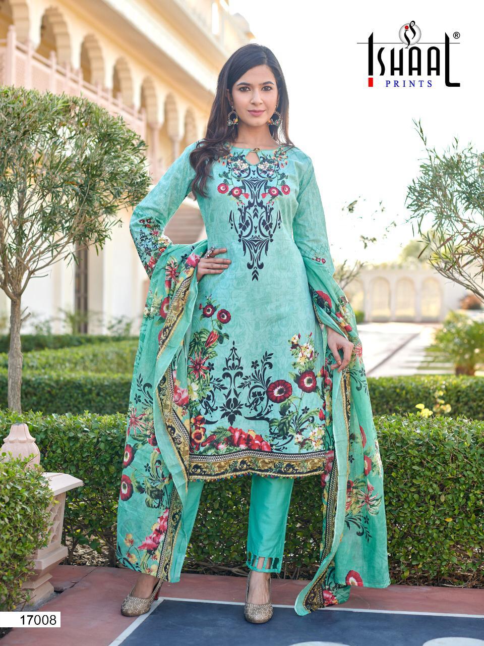 Ishaal Hit  Gulmohar Vol 17 Pure Lawn Karachi Dress Materials Collection