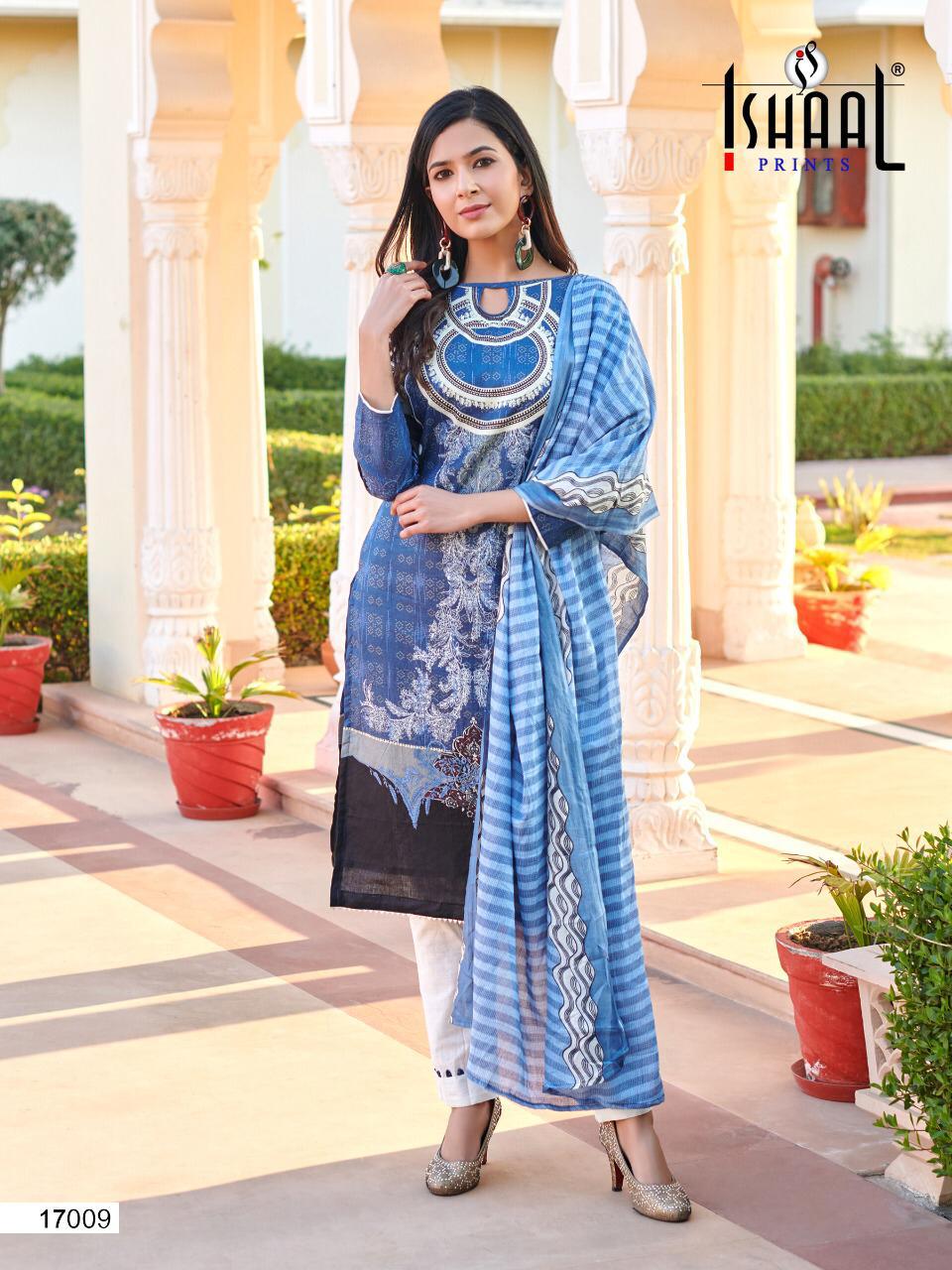Ishaal Hit  Gulmohar Vol 17 Pure Lawn Karachi Dress Materials Collection