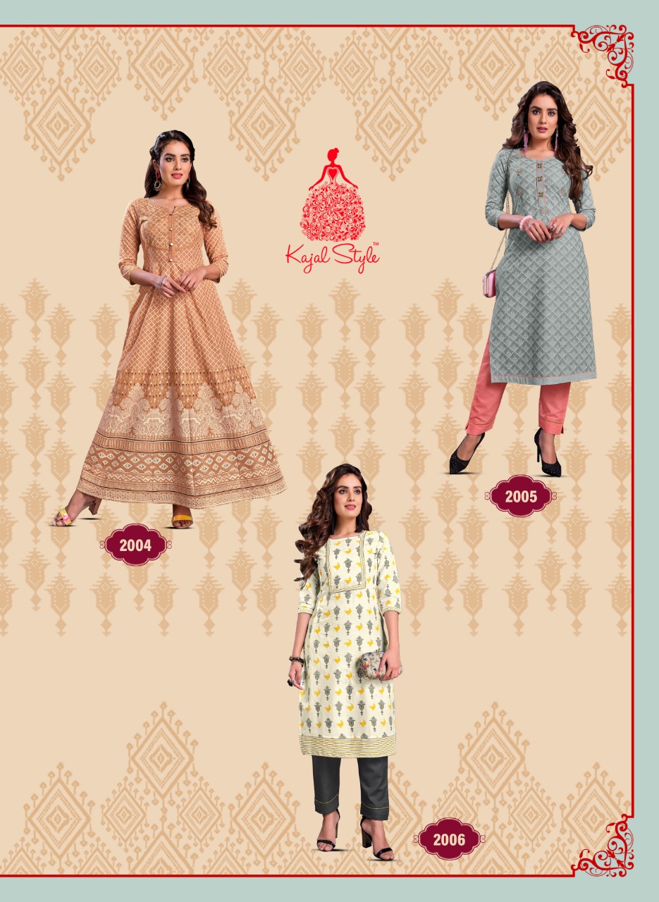 Kajal Style Presents Paradise Vol  2  Kurti With Bottom Collection