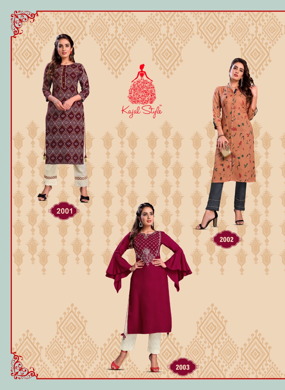 Kajal Style Presents Paradise Vol  2  Kurti With Bottom Collection