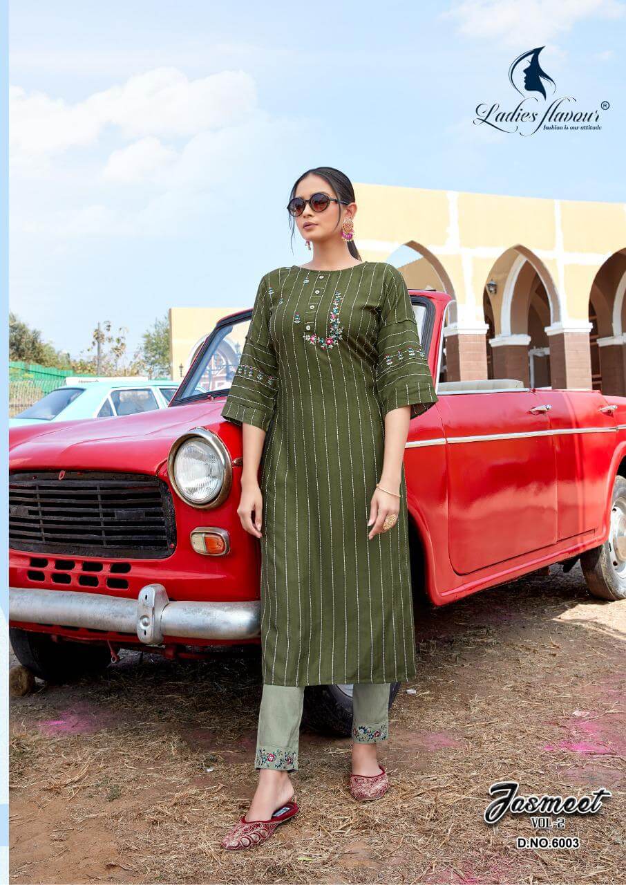Ladies Flavour Presents  Jasmeet  Vol 2  Kurti With Bottom