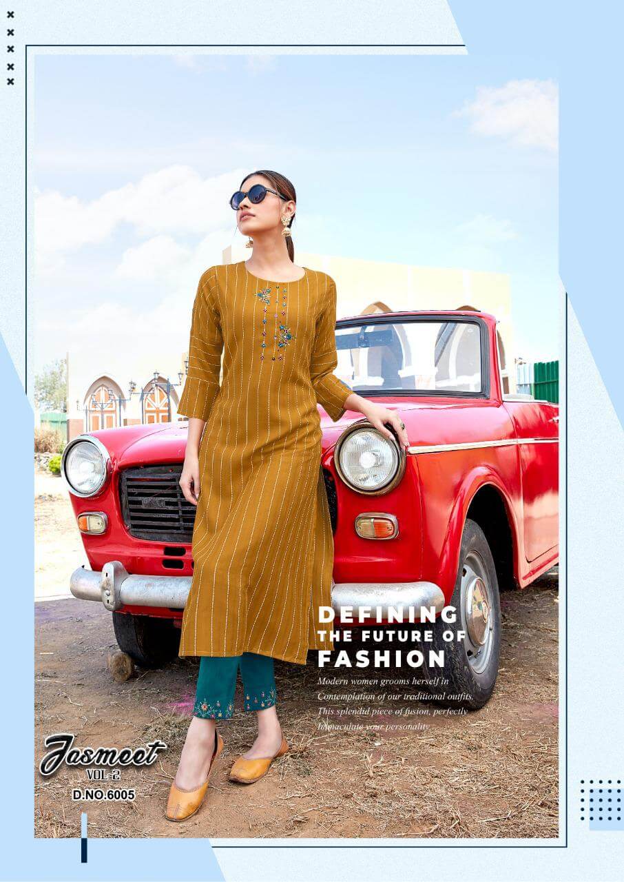 Ladies Flavour Presents  Jasmeet  Vol 2  Kurti With Bottom
