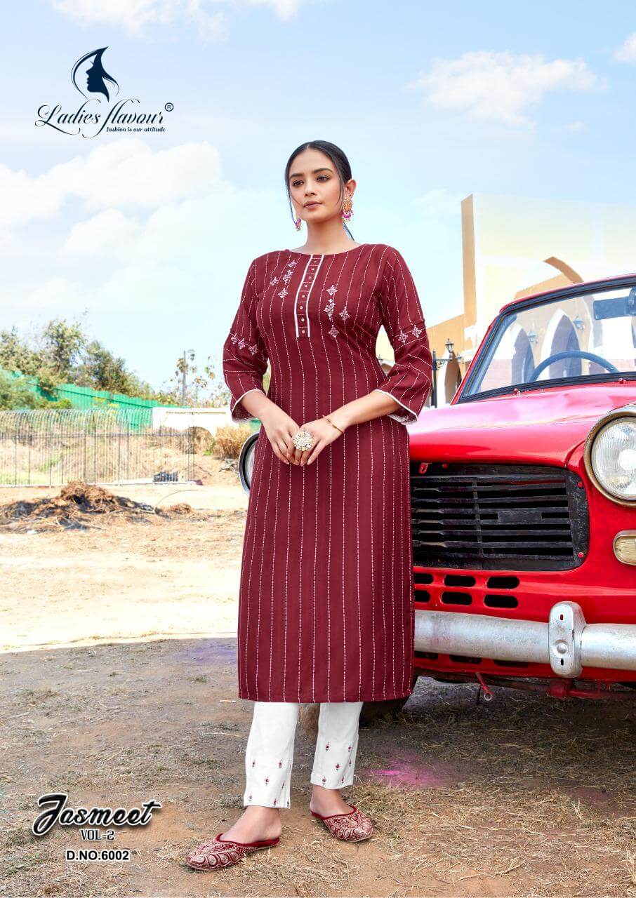 Ladies Flavour Presents  Jasmeet  Vol 2  Kurti With Bottom