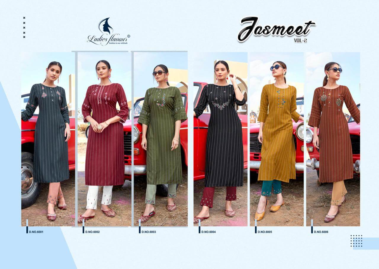 Ladies Flavour Presents  Jasmeet  Vol 2  Kurti With Bottom
