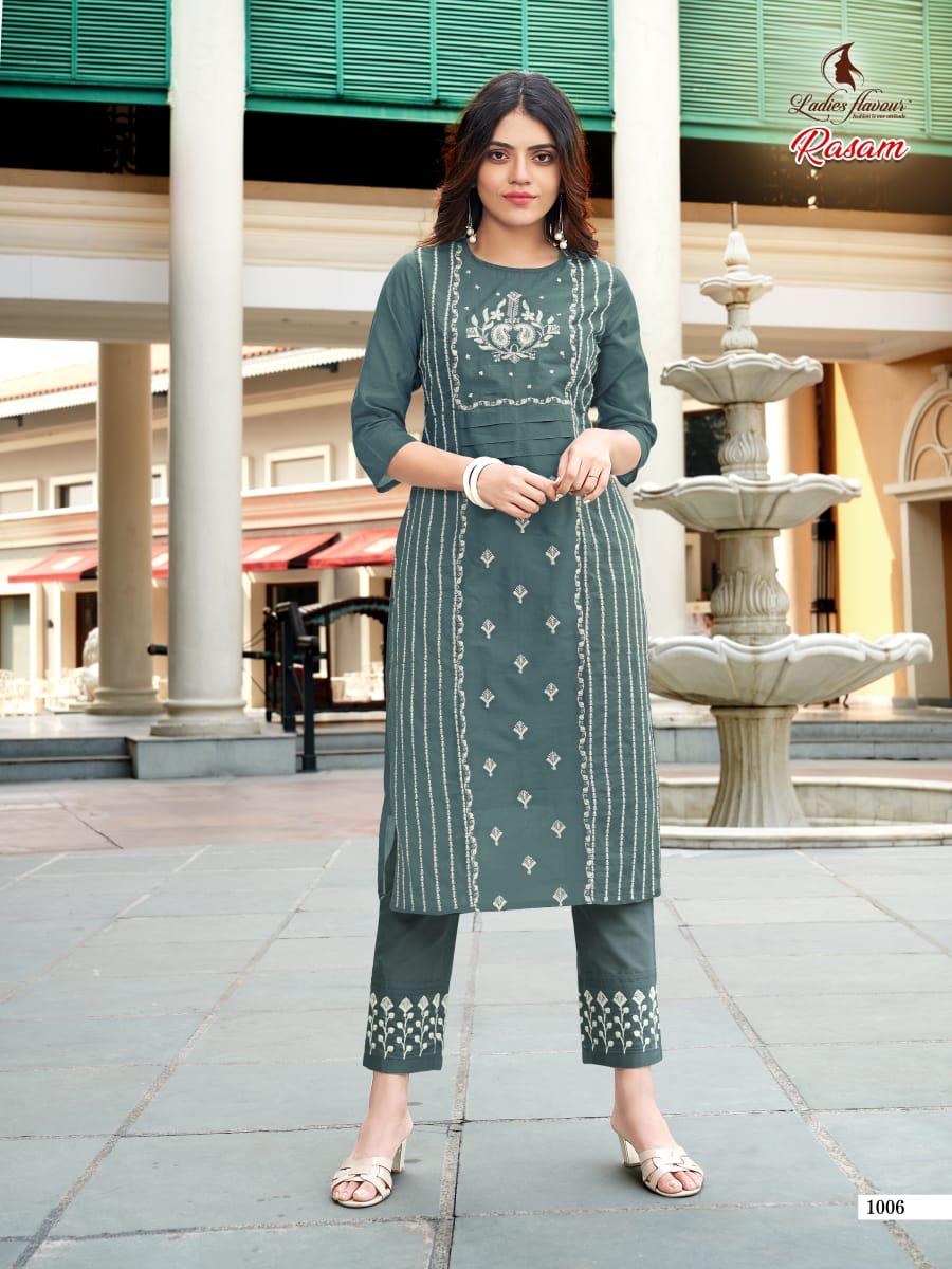 Ladies Flavour Presents  Rasam  Kurti With Bottom Collection