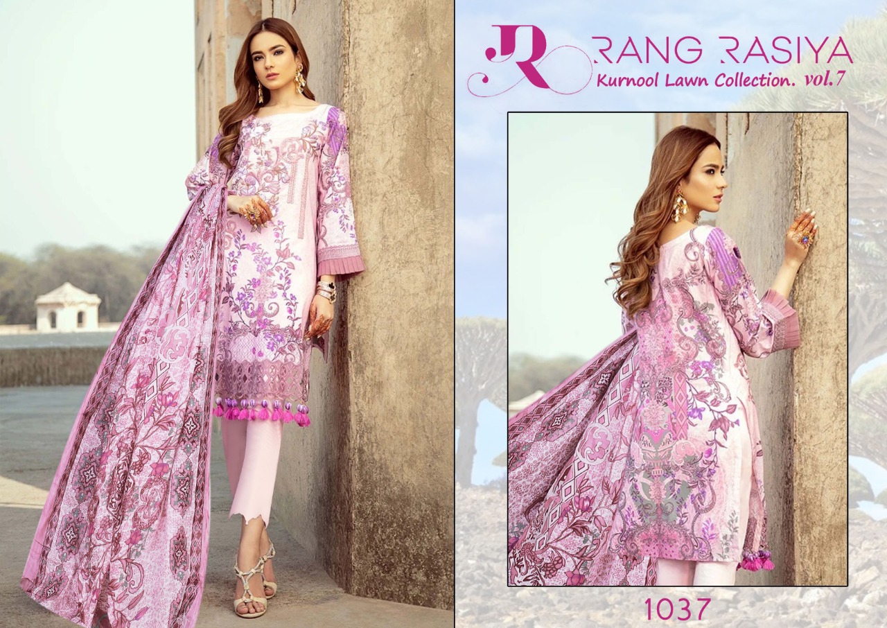 Rang Rasiya Kurnool Lawn Collection  Vol 7 Pakistani Salwar Suits